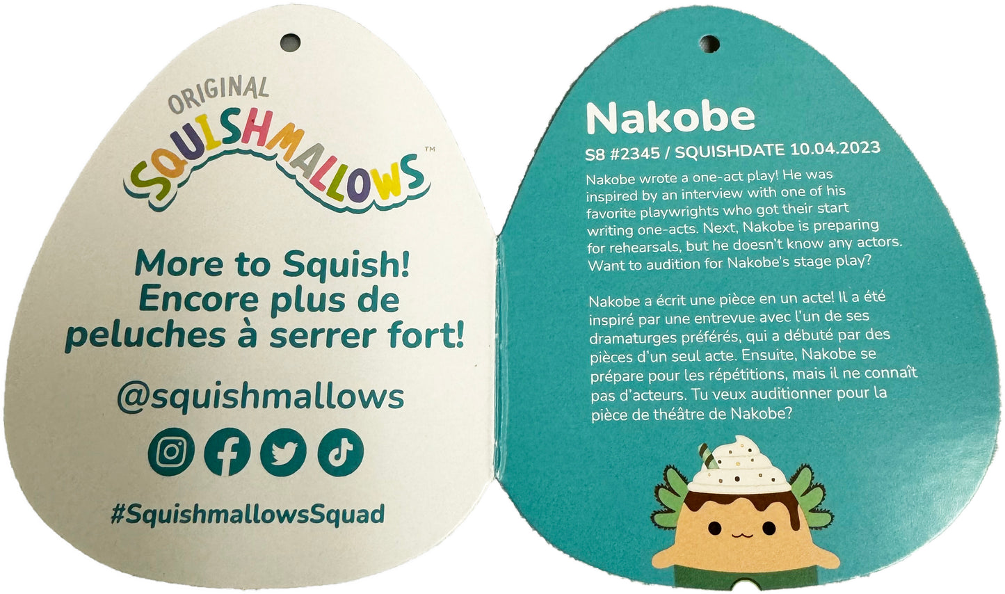 8'' Squishmallow Exclusive Crossover Series 1 - Nakobe the Mint Axollatte