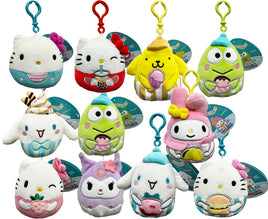 Squishmallows "Best of Sanrio & Food Truck Squad" - 11 Pcs. Clip Set