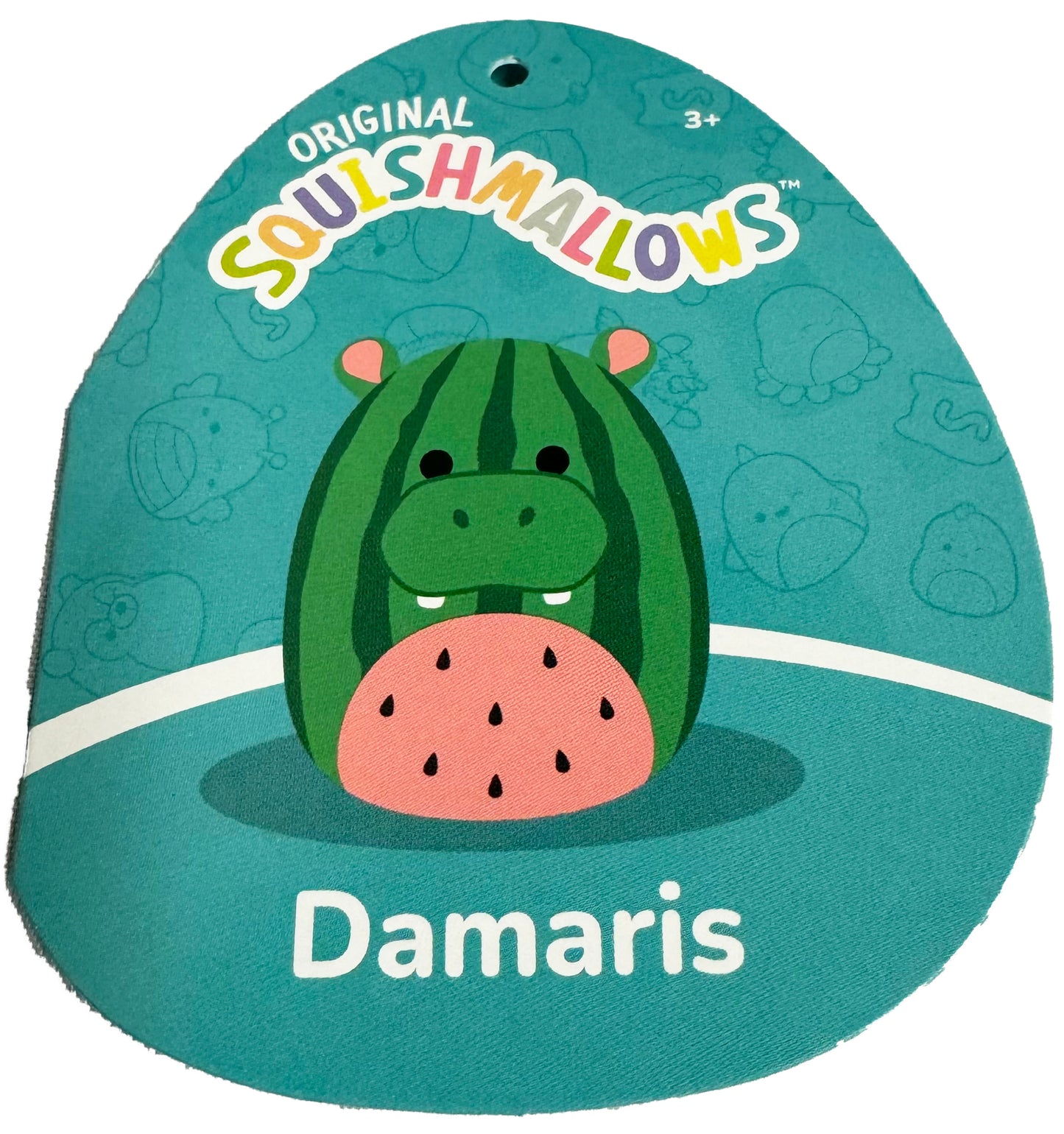 8'' Squishmallow Exclusive Crossover Series 1 - Damaris the Watermelon Hippo