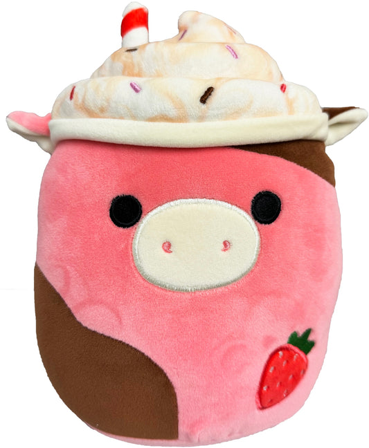 8'' Squishmallow Exclusive Crossover Series 1 - Rishi the Strawberry Milkshake