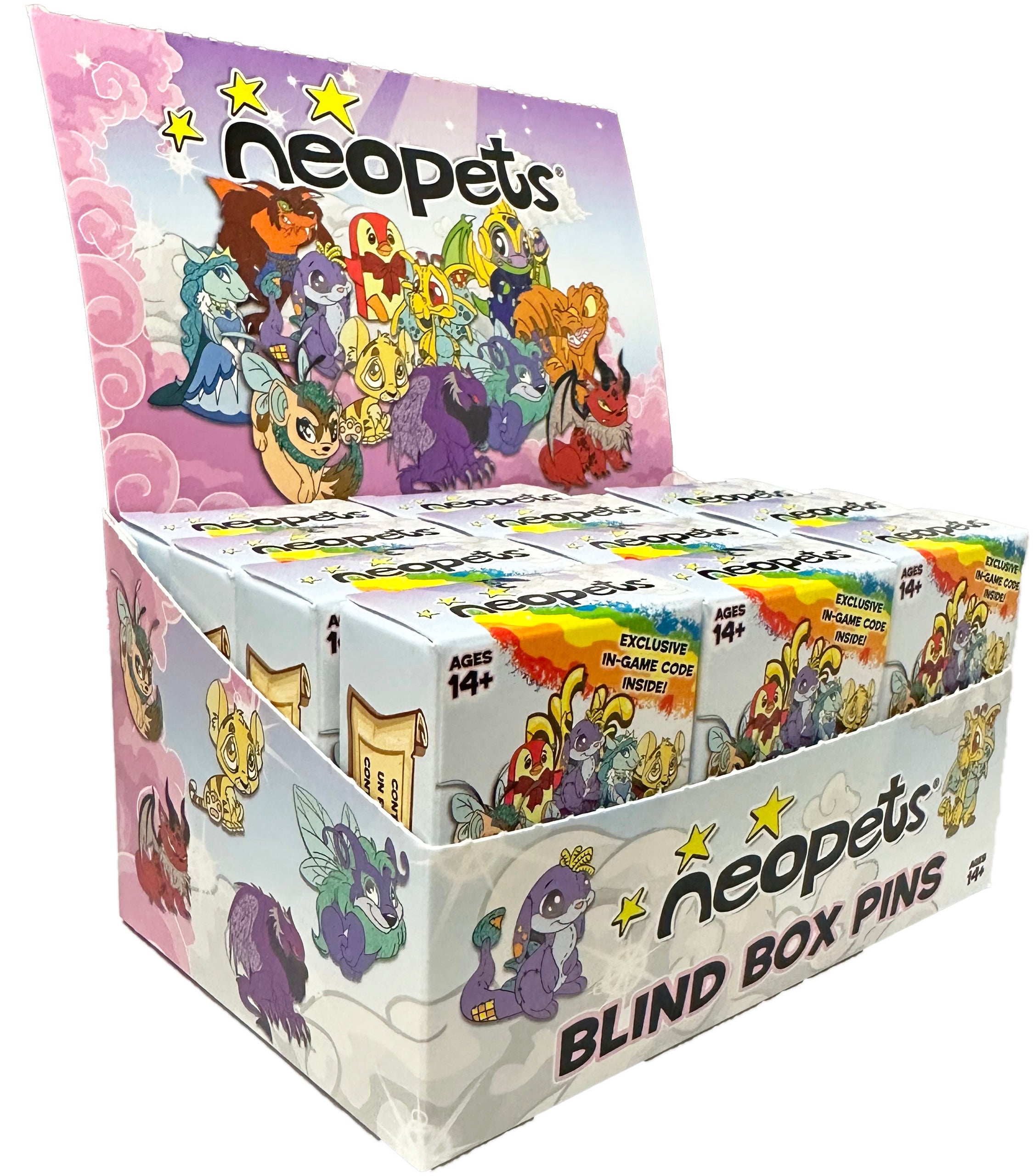 NEOPETS BLIND BOX PINS 12 PACK TOY DROPS