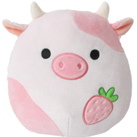 Exclusive 8'' Best of Squad Squishmallow - Reshma The Pink Cow with Strawberry