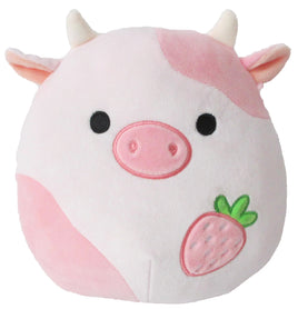 Exclusive 14'' Best of Squad Squishmallow - Reshma The Pink Cow with Strawberry