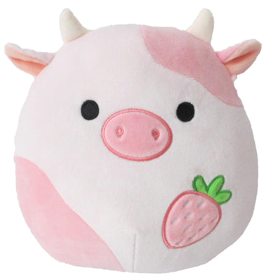 Exclusive 8'' Best of Squad Squishmallow - Reshma The Pink Cow with Strawberry