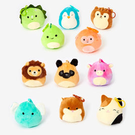 SQUISHMALLOWS 3.5 Inch Super Soft Mochi Squishy Plush Keychain Clip Set of 11 - Includes 11 Random Styles - No Duplicates