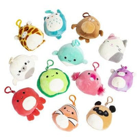 SQUISHMALLOWS 3.5 Inch Super Soft Mochi Squishy Plush Keychain Clip Set of 12 - Includes 12 Random Styles - No Duplicates