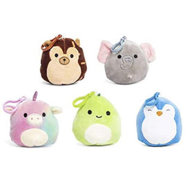 SQUISHMALLOWS 3.5 Inch Super Soft Mochi Squishy Plush Keychain Clip Set of 5 - Includes 5 Random Styles - No Duplicates