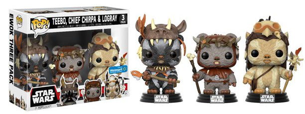 Funko Pop Star War 3-Pack with Teebo / Chief Chirpa & Logray Wal-mart Exclusive