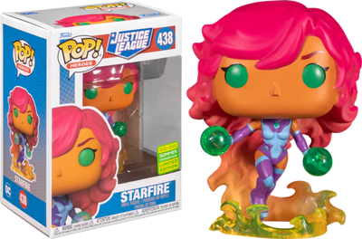 Funko Pop 2022 SDCC Shared Summer Exclusive Justice League Starfire with Exclusive Sticker