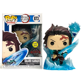 Funko Pop Demon Slayer Tanjiro Kamado with Water Dragon Glow in the Dark GITD Exclusive Special Edition Sticker