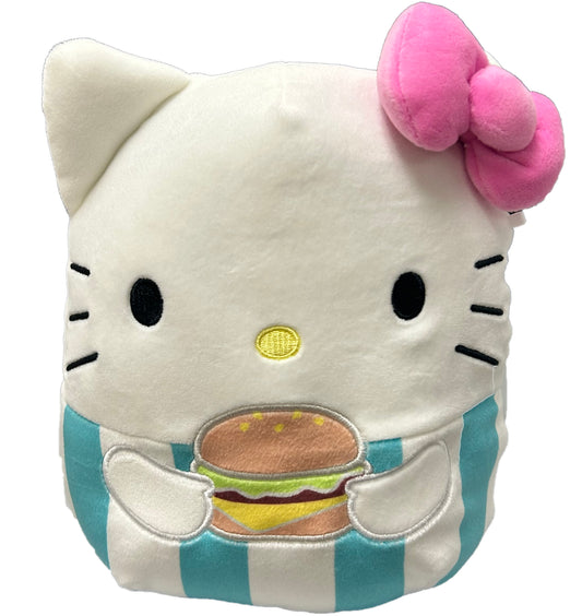 8" Squishmallows Hello Kitty & Friends Food Truck Collection - Hello Kitty with Hamburger