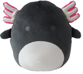 Squishmallows 8” Axolotl Collection – Jaelyn the Black Axolotl with Pink Shinny Ears