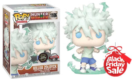 Funko Pop Hunter X Hunter Killua Zoldyck Godspeed Exclusive Glow in the Dark “CHASE” Version with Special Edition Sticker.