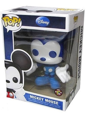 Funko Pop Disney Mickey Mouse 9" Vaulted Grail Dark Blue / Light Blue and White SDCC 2012 Exclusive - Only 480 Made "NOT IN MINT CONDITION" PACKAGE HAS SOME WEAR - NO RETURNS ALLOWED