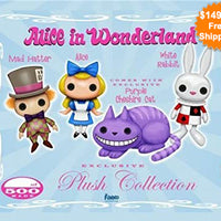 Funko Alice in Wonderland Limited Edition Vaulted Plush set of 4 with Purple Cheshire cat / only 500 sets made.