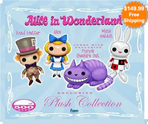 Funko Alice in Wonderland Limited Edition Vaulted Plush set of 4 with Purple Cheshire cat / only 500 sets made.