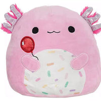 24” Squishmallows Archie the Pink Axolotl with Balloon