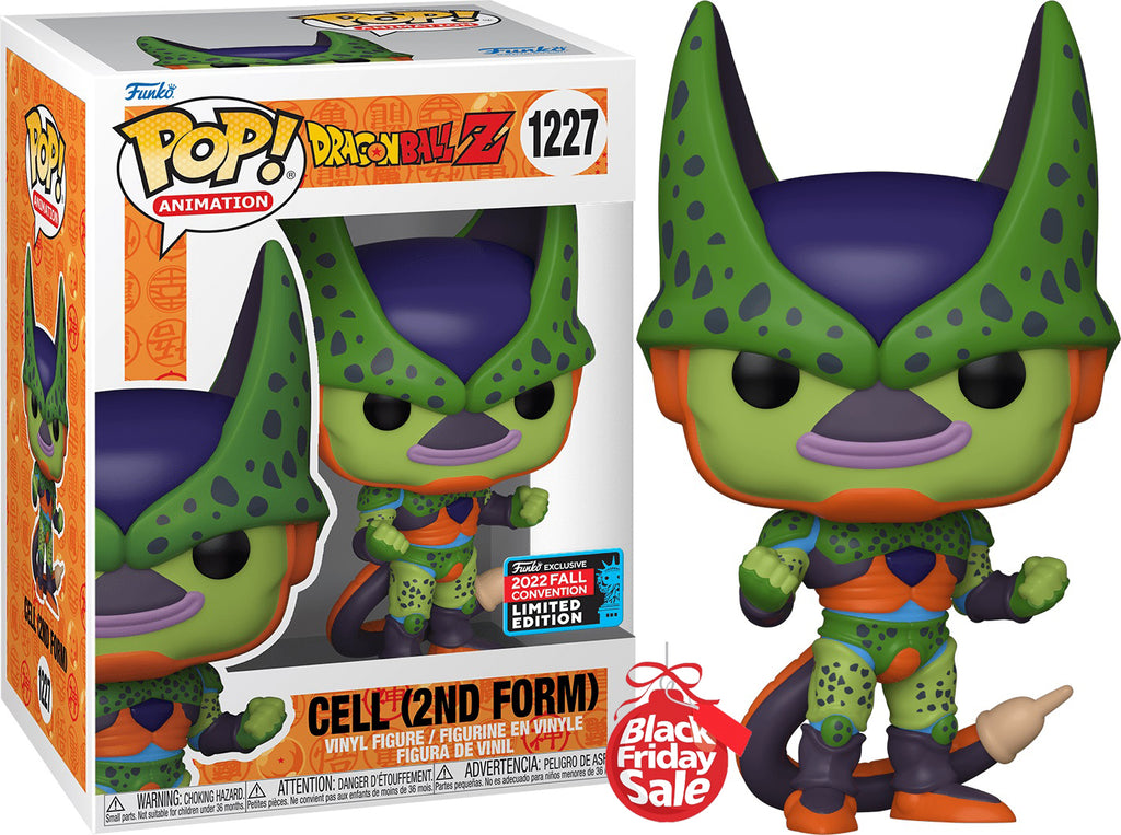 Funko Pop Dragon ball Z Cell 2ND Form Exclusive with NYCC Shared Exclusive Sticker