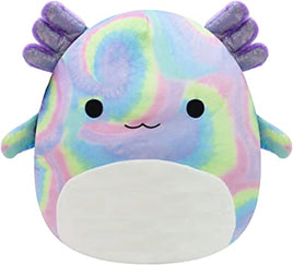 Squishmallows 8” Axolotl Collection – Delphine Tie-Dye Axolotl with Shinny Ears