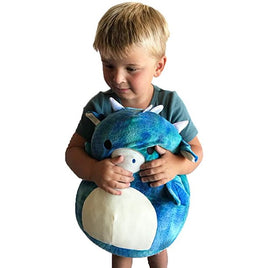 SQUISHMALLOWS 12" Super Soft Mochi Squishy Plush Toy - Destiny The Blue Tie Dyed Dragon Plushie