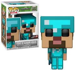 Funko Pop Minecraft Diamond Steve Gamestop Exclusive