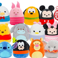 Disney Classics Squishmallows 5" Plush Set of all 12 Characters – Includes: Mickey , Minnie , Pluto , Goofy , Piglet , Dumbo , Tigger , Pooh , Donald Duck , Daisy Duck , Stitch & Eeyore