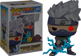 Funko Pop Naruto Kakashi Raikiri Glow in the Dark Exclusive with Special Edition Sticker.