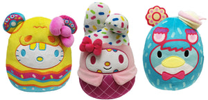 8'' Squishmallow Hello Kitty Kaiju Style set of 3 - Hello Kitty, My Melody and Tuxedo Sam
