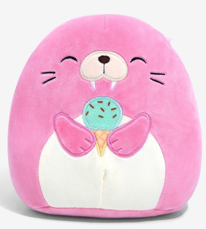 8” Squishmallows Ova the Pink Ice Cream Walrus
