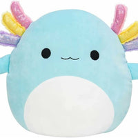 Squishmallows 8” Axolotl Collection – Irina the Blue  Axolotl with Shinny Rainbow Ears