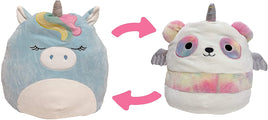 SQUISHMALLOWS Kellytoy 2020 Flip-A-Mallows #2 12'' Plush Toy (12" Hudson The Blue Unicorn & Pei The Pandacorn)