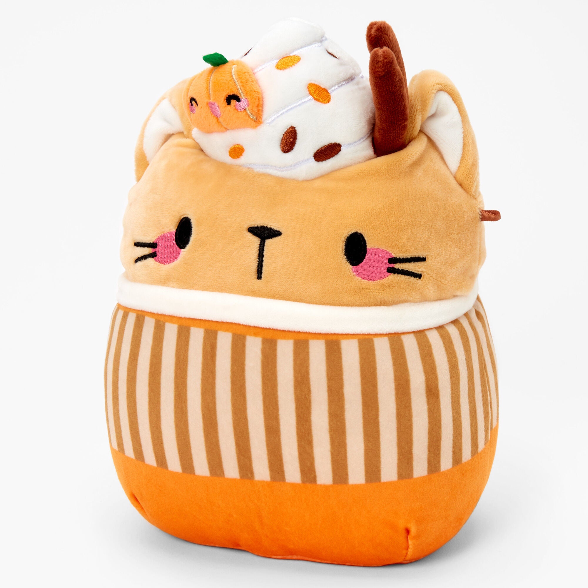 8” Squishmallows Cinda the Pumpkin Spice Latte Cat| TOY DROPS
