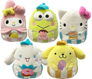 8" Squishmallows Hello Kitty & Friends Food Truck Collection - set of ALL 5 characters