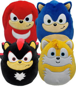 8'' Squishmallow Sonic full set - Sonic, Knuckles, Tails, Shadow