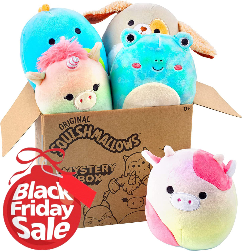 Squishmallows 5" Plush Mystery Bundle Five Pack – Characters and Styles Will Vary – Includes 5 Random 5” Squishmallows. – Box not Included.