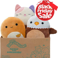 Squishmallows 8" Plush Mystery Bundle Three Pack – Characters and Styles Will Vary – Includes 3 Random 8” Squishmallows. Box not Included