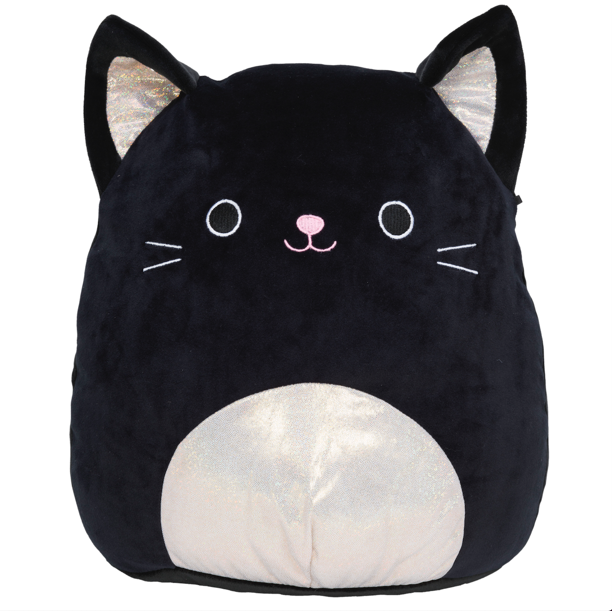 Squishmallows 8" Halloween Collection - Autumn the Black Cat with Sparkle Ears and Chest