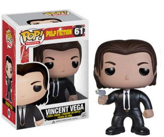 Funko Pop Pulp Fiction Vincent Vega with Disney Japan Sticker and upc on the bottom of packaging